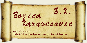 Božica Karavesović vizit kartica